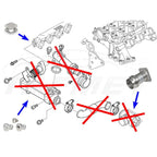 EGR valve removal kit with blanking plate for BMW with 3.0 D M57N engines