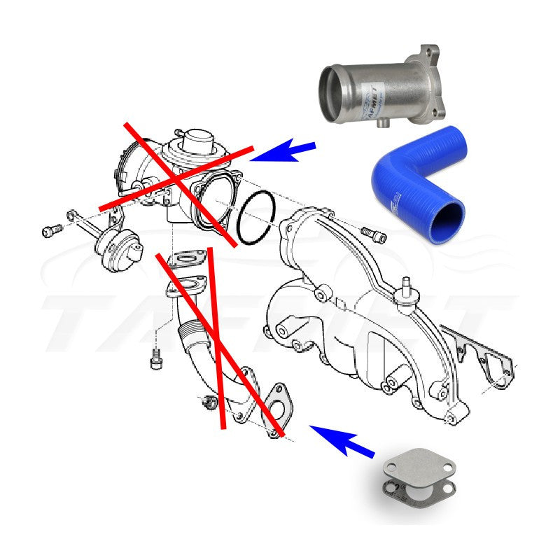 Kit de anulación de válvula EGR para VW Audi Seat Skoda con motores 1.2 1.4 1.9 TDI