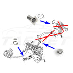 Kit de eliminación EGR con placa ciega bypass para VW Touareg T5 con motores R5 2.5 TDI BAC BLK AXE AXD