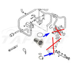 Kit de eliminación EGR con placa ciega bypass para VW Touareg T5 con motores R5 2.5 TDI BAC BLK AXE AXD
