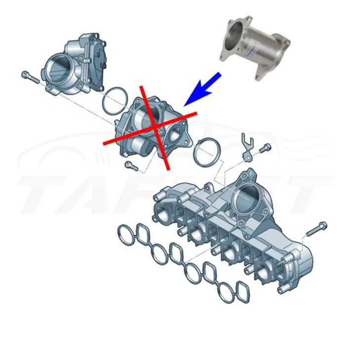 EGR Valve Delete Kit for VW Crafter Amarok with 2.0 and 3.0 TDI engines.