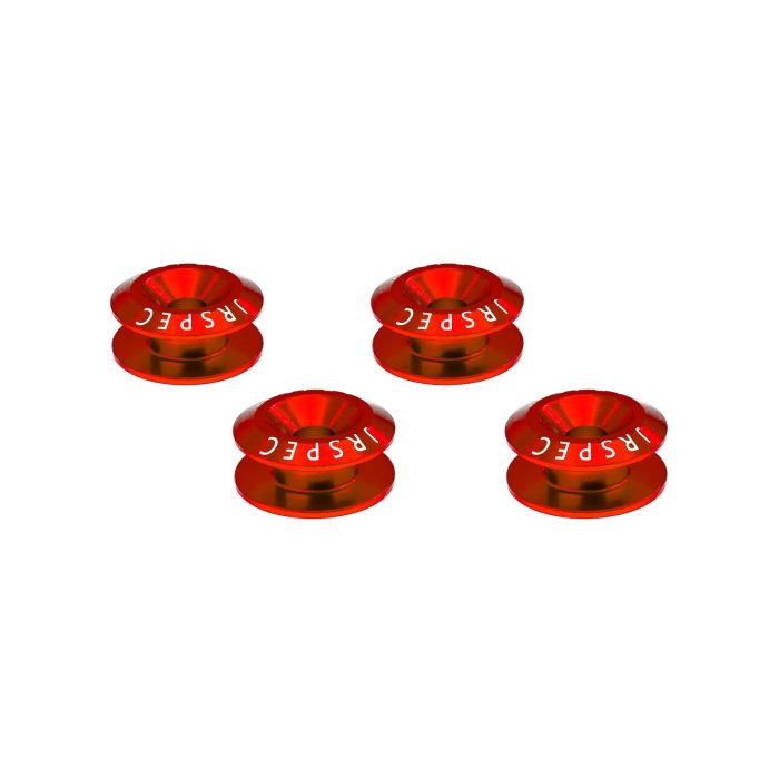 Kit de fijación de guardabarros y parachoques de aluminio de liberación rápida JRspec rojo
