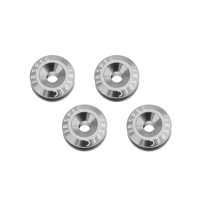 Kit de fijación de guardabarros y parachoques de aluminio de liberación rápida JRspec Plata
