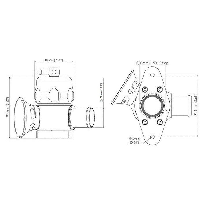 Mazda Subaru Dual Port Blow-off Valve Fmic.EU