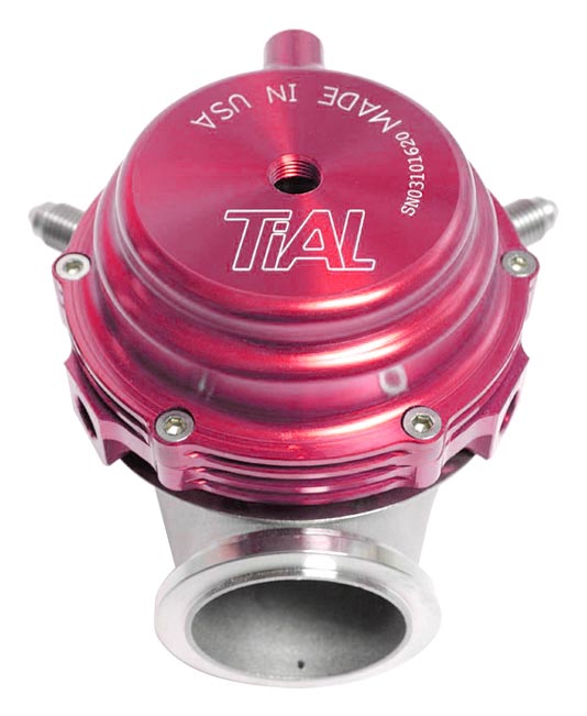 Válvula de descarga Tial MVR de 44 mm roja, todos los muelles