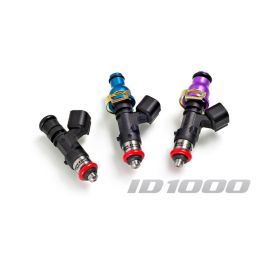 Kit de 4 inyectores de combustible Injector Dynamics 1000cc/min, Lotus Exige / Elise 2ZZ-GE 05+ / Toyota Celica GTS 2ZZ-GE 00-05 60mm / 11mm (azul)