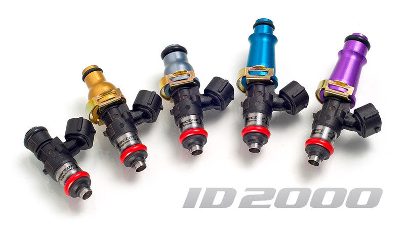 Kit de 6 inyectores de combustible Injector Dynamics 2000cc/min, Lexus IS300 / SC300 2JZ-GE (atmosférico) / Mitsubishi 3000GT VR4 3.0T / Nissan GTR R32 R33 R34 RB26 / Toyota Supra Turbo 7M-GTE 87-92 / Supra 2JZ-GE (atmosférico) 93-98 / 60 mm / 11 mm