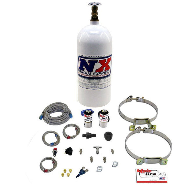 Sistema de nitro Mainline EFI de una boquilla con botella de 10Lb Nitrous Express NX-ML2000