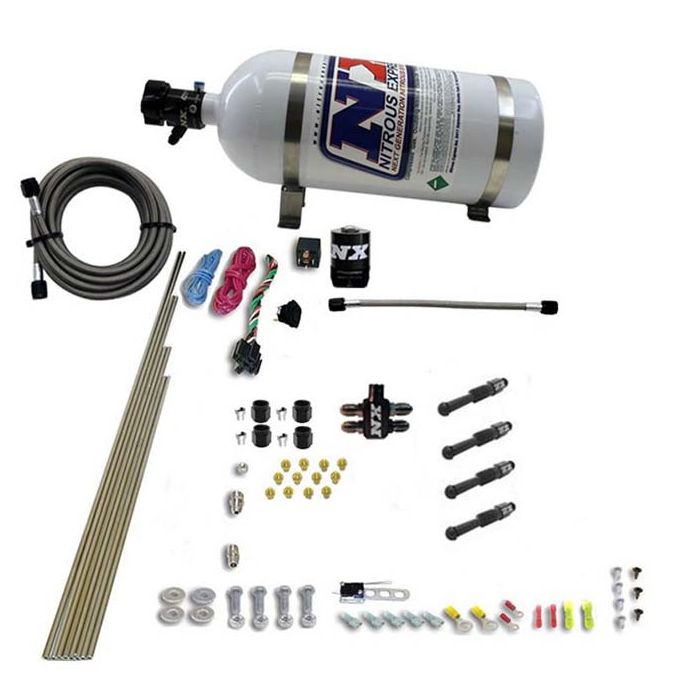 Sistema de óxido nitroso de puerto directo en seco para 4 cilindros Nitrous Express NX 93046-10